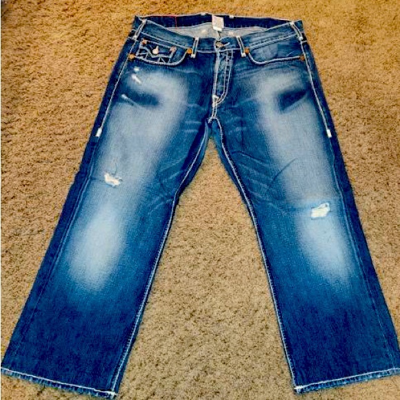 True Religion Relaxed Fit Blue Jeans